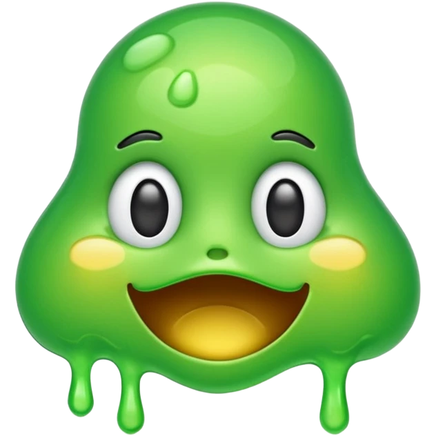 Green melting emoji emoji