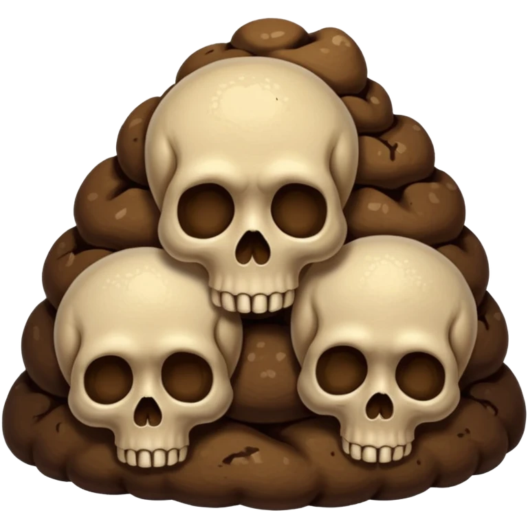 ((poop emoji))with  3 skulls emoji