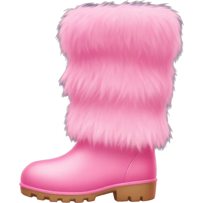 Pink fur boots emoji