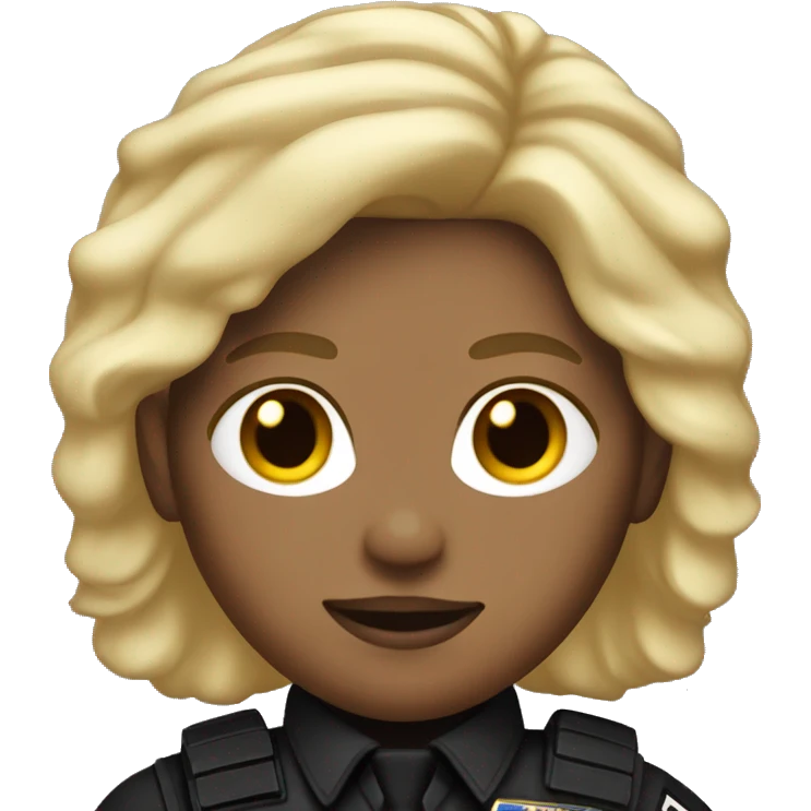 swat officer white skin and dirty blonde hair emoji