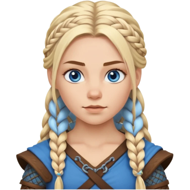 Viking female with blue eyes  emoji