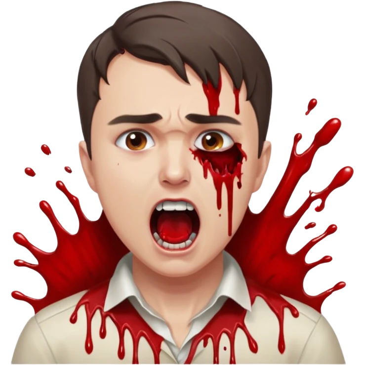 charlie kirk bleeding out of the neck and screaming emoji