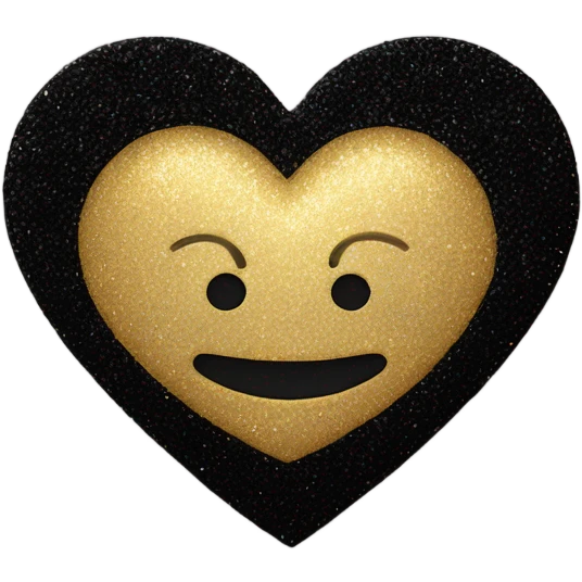 Black glitter heart  emoji