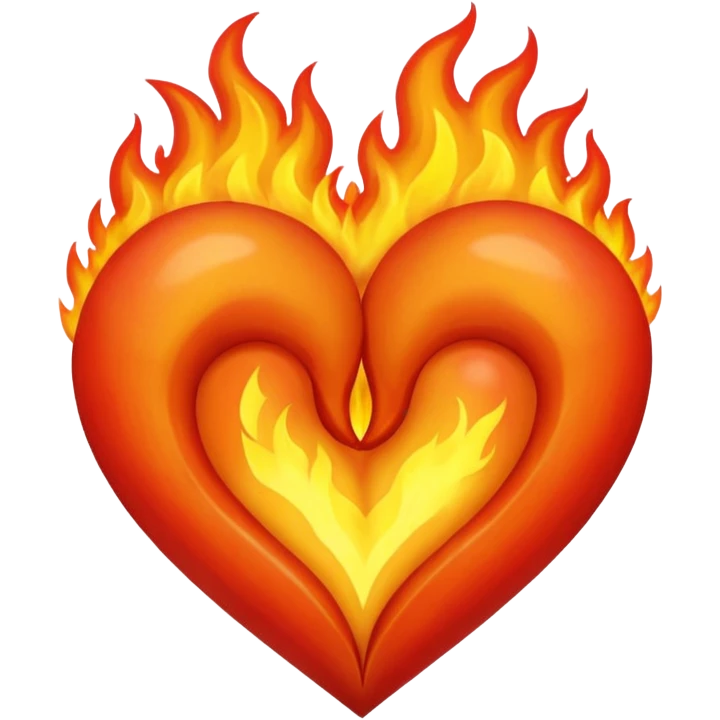 paire de fesse dans un cœur en feu emoji