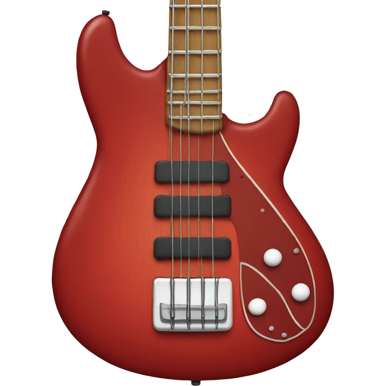 red bass guitar emoji