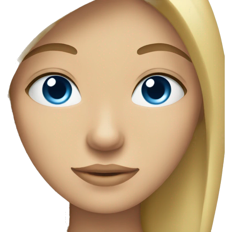 Blonde lady with blue eyes, straight hair with arms crossed as an X shape  emoji