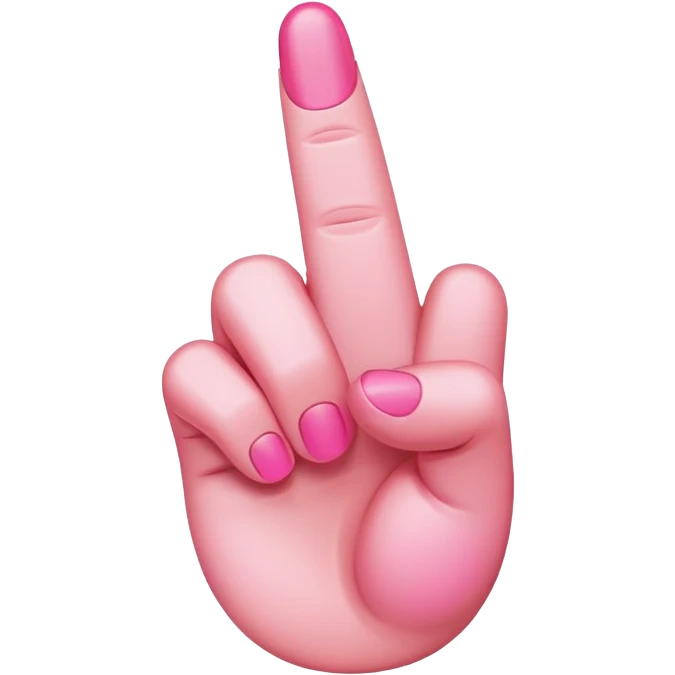 pink middle finger emoji