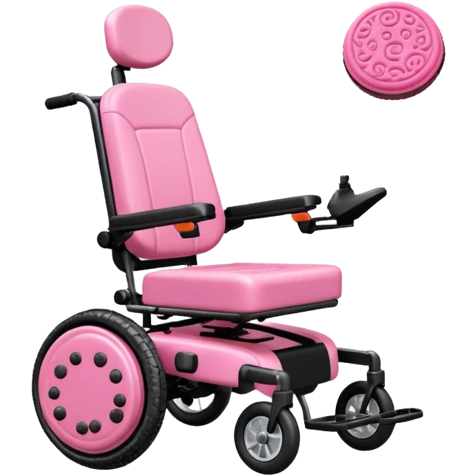 pink oreo cookies design on electric wheelchair emoji