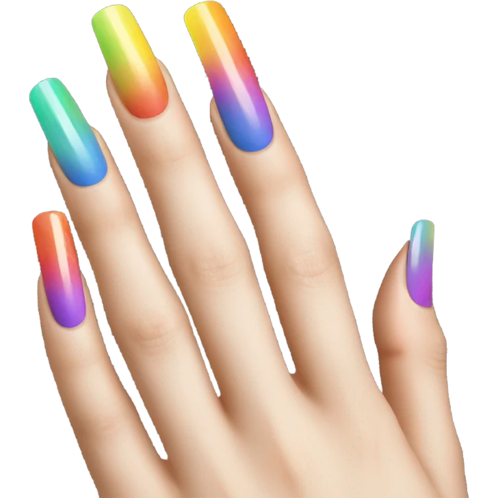 Rainbow nails emoji
