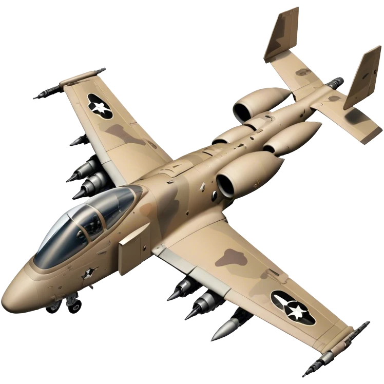 Warthog Jet (A-10 Thunderbolt II) - Fairchild Republic (Model Year: 2022) (Iconic colour: Desert camo) emoji
