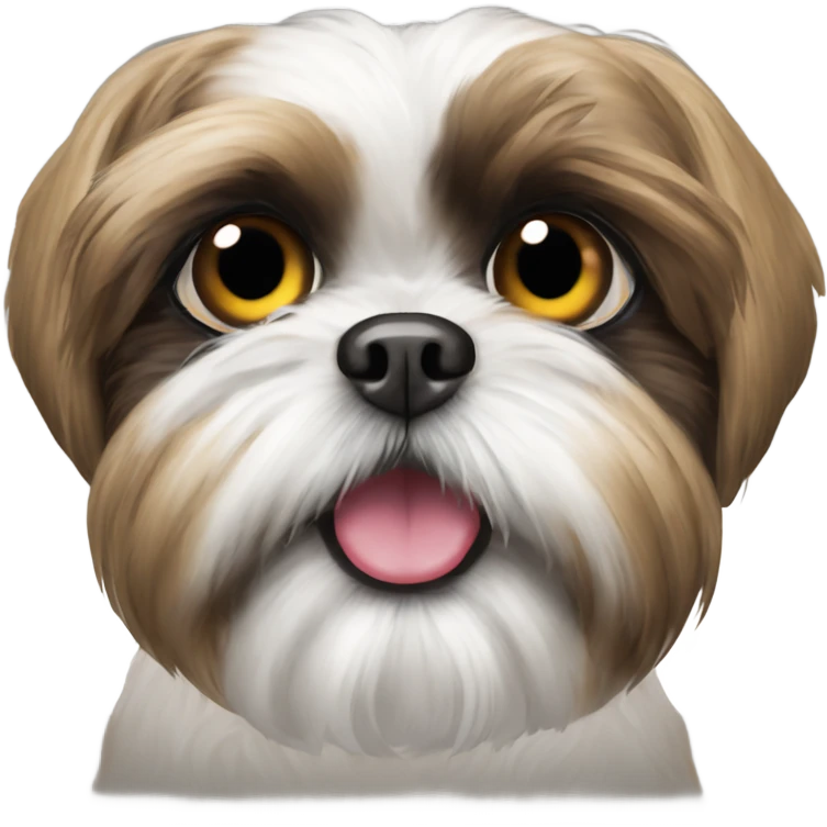 Shih tzu with crazy eyes  emoji