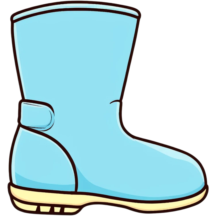 pastel blue baby boots emoji