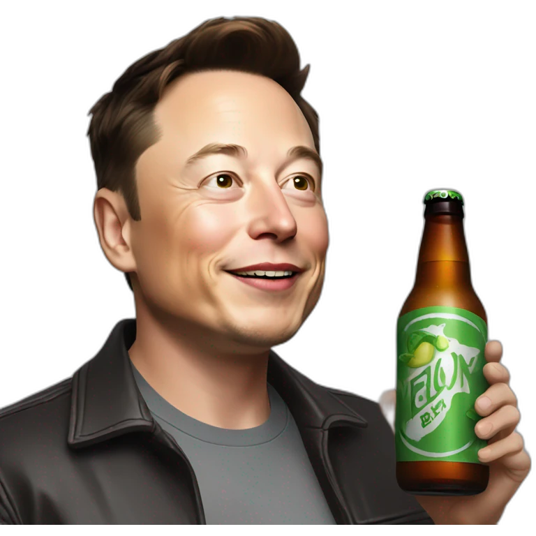 elon musk drink beer emoji