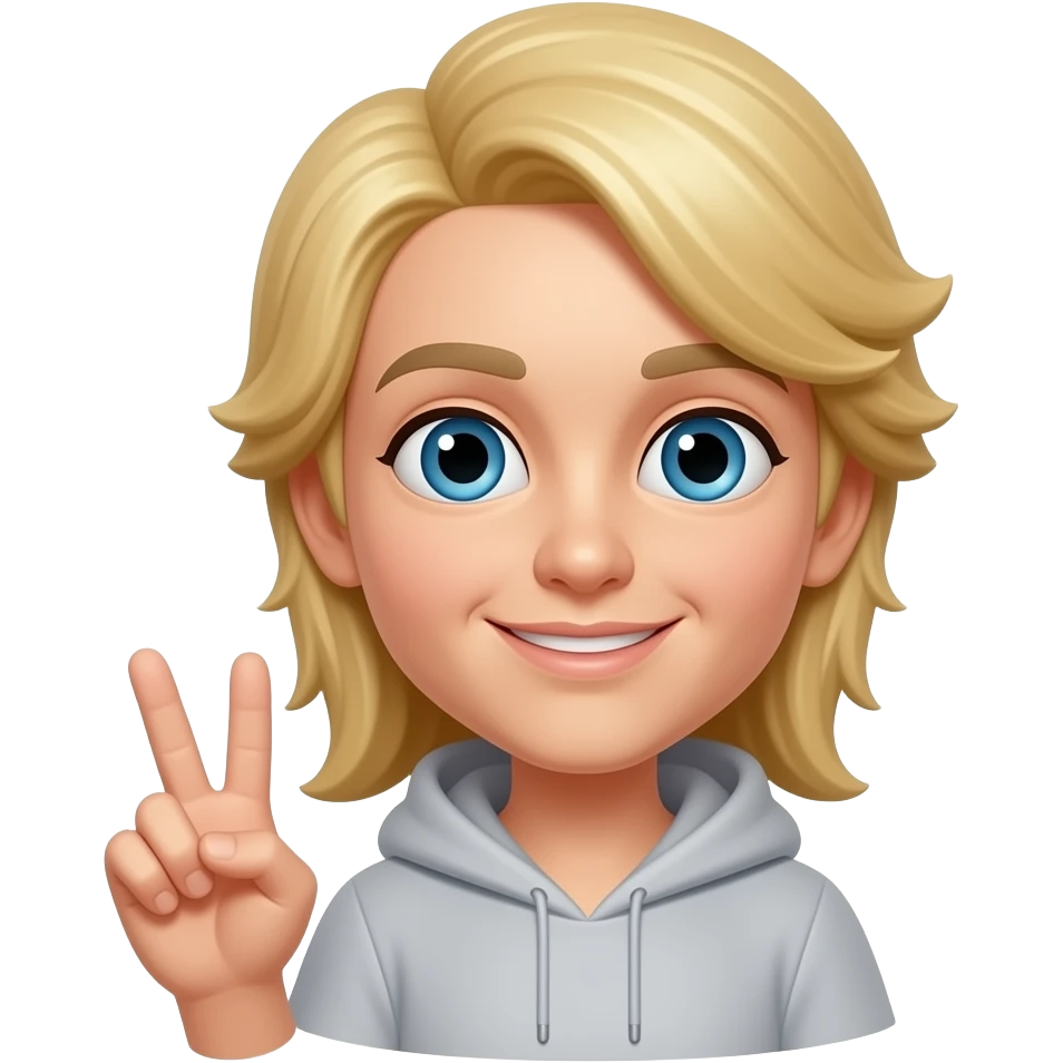 三本指のギャルピース emoji