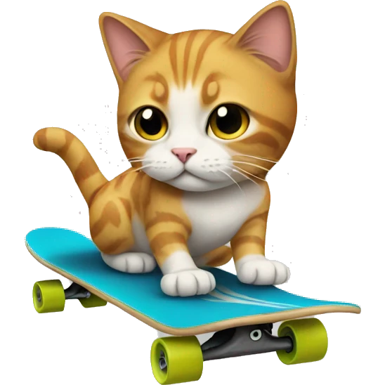 cat on a skateboard  emoji