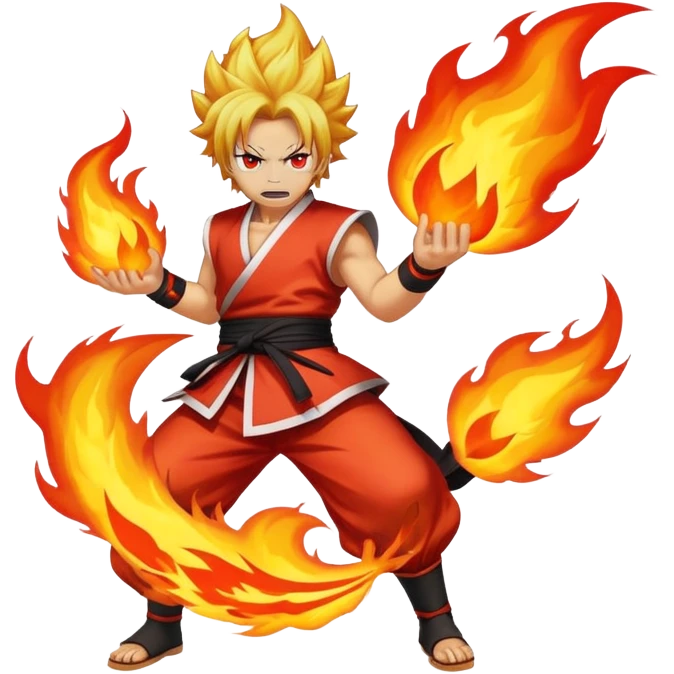 Rengoku in flames emoji