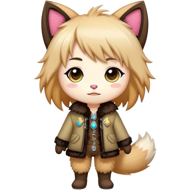  High quality Cute Cool Kawaii edgy Pretty Chibi Fur-Sona Colorful Fakemon Full Body emoji