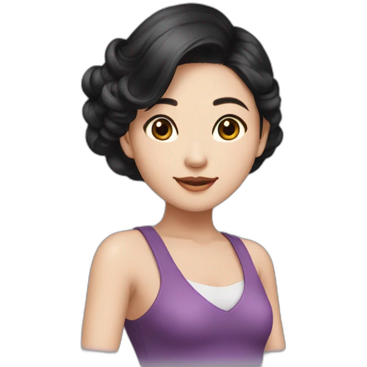 Evelyn Cathy Widjaja - asian black hair girl emoji