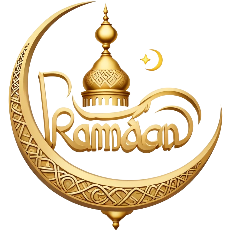 Ramadan Mubarak sign with beautiful light finish  emoji