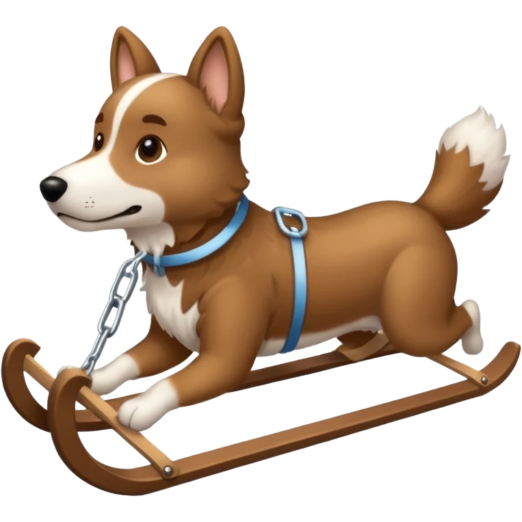 dog with back sled emoji