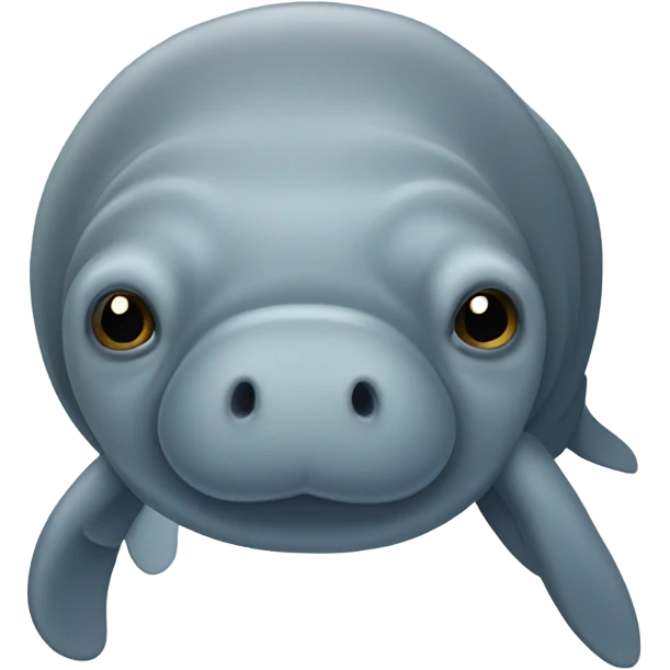 Eye lashes on a manatee  emoji