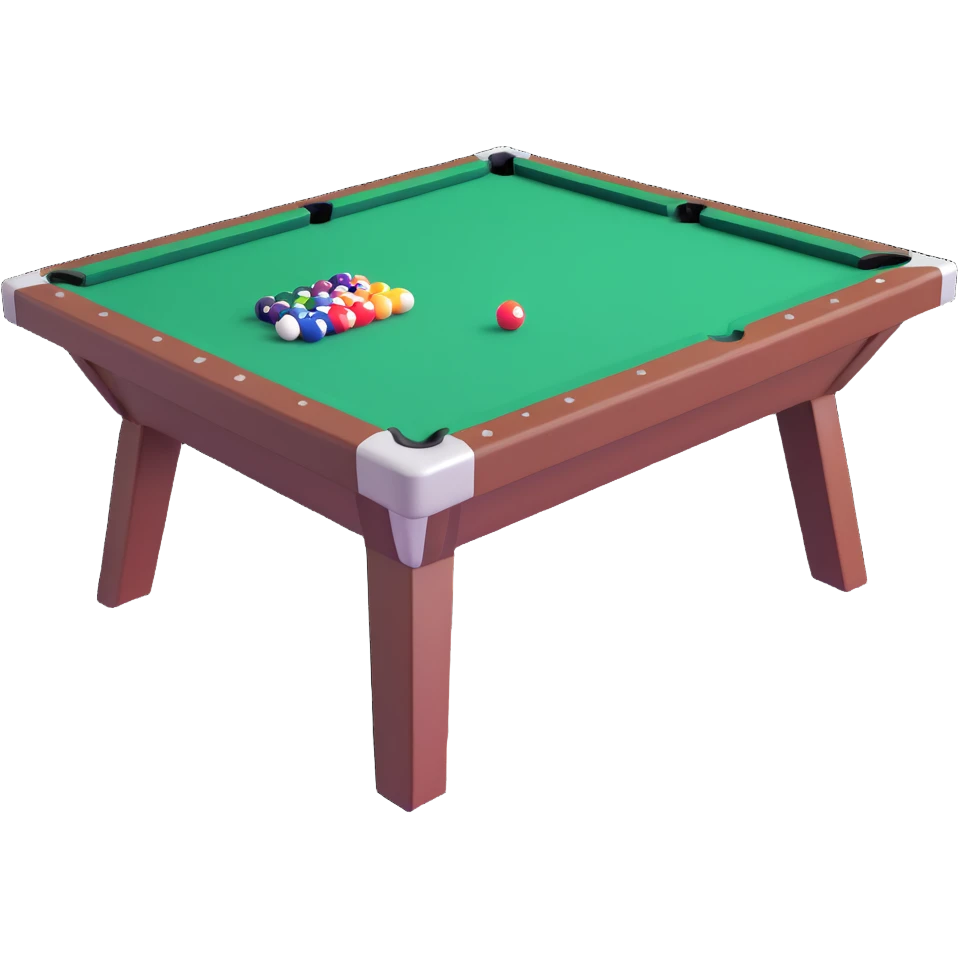 billiards table with triangle rack emoji