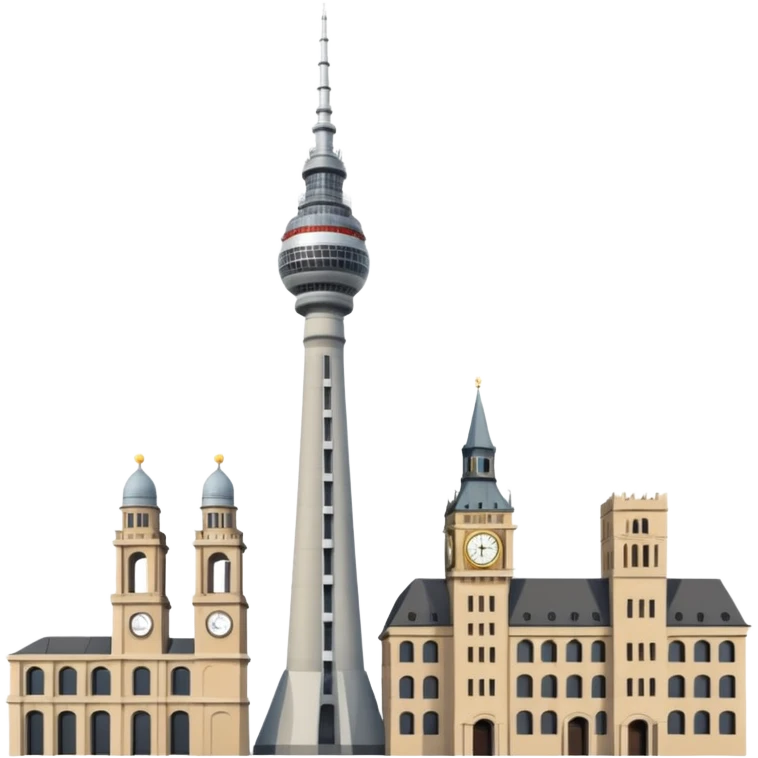 berlin television tower versus big ben tower emoji