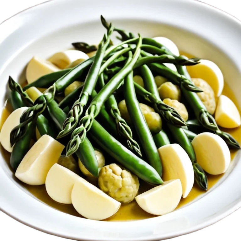 зеленый салат и орехи рядом emoji