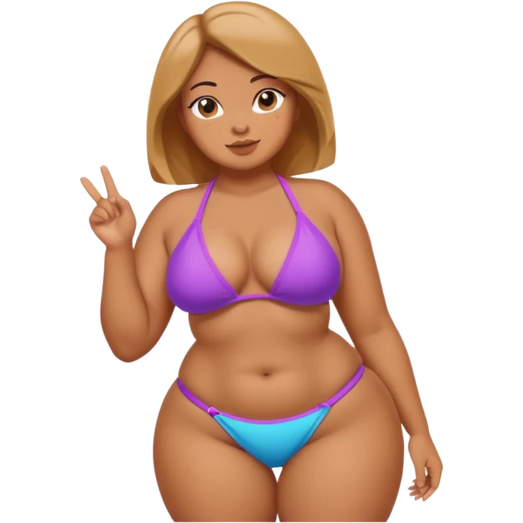 Thicc thighs, bubble butt emoji