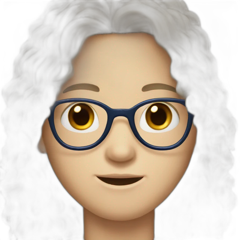 Brunette white boy with blue eyes with glasses emoji
