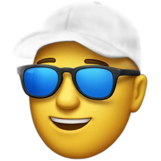 Homme avec casquette et lunette de soleil emoji