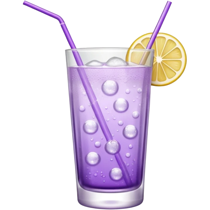 Cocktail light purple with high glass emoji