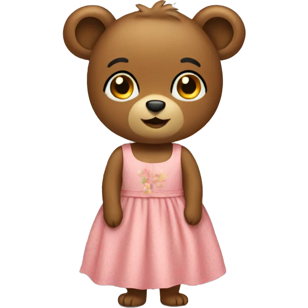 Bear in dress emoji