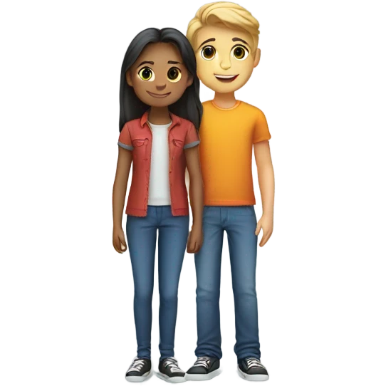 Girl and boy emoji