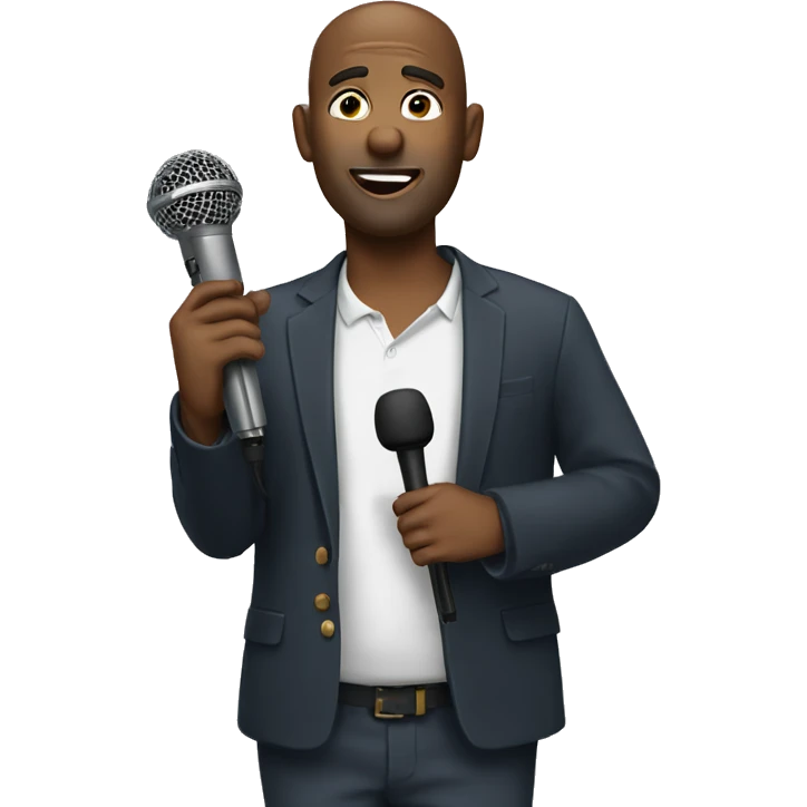 Man with mic emoji