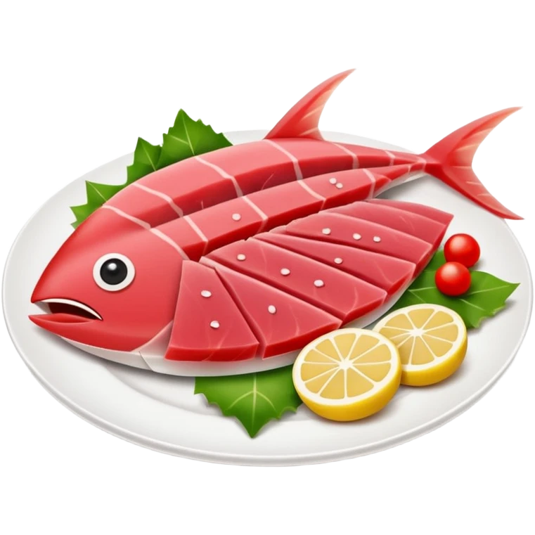 Make tuna sashimi iPhone emoji style emoji