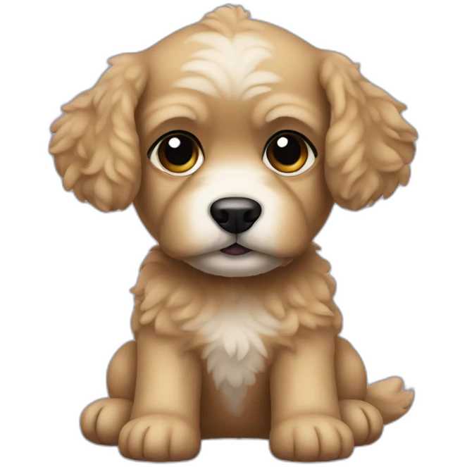 caniche toy puppy black eyes emoji