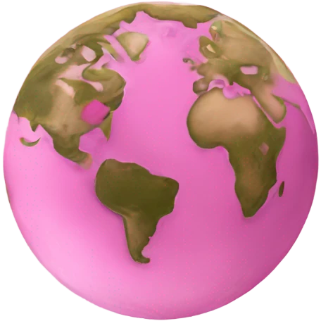 paste pink earth  emoji
