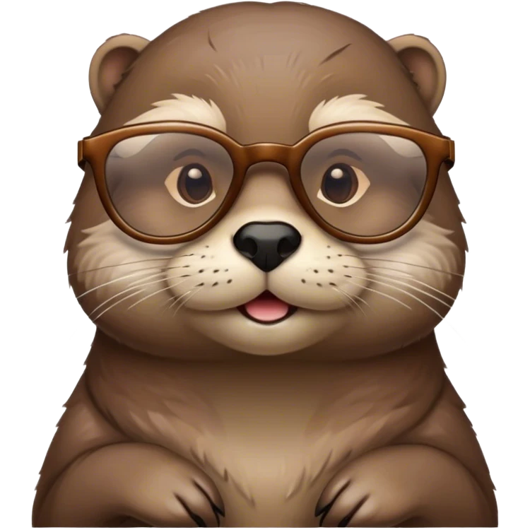 Otter in glasses emoji