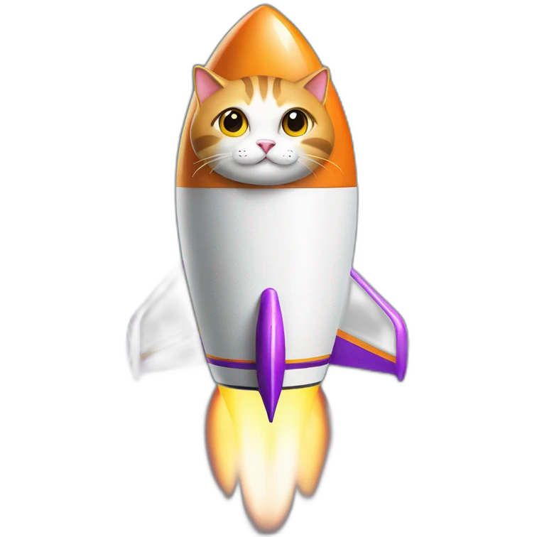 cat on a rocket emoji