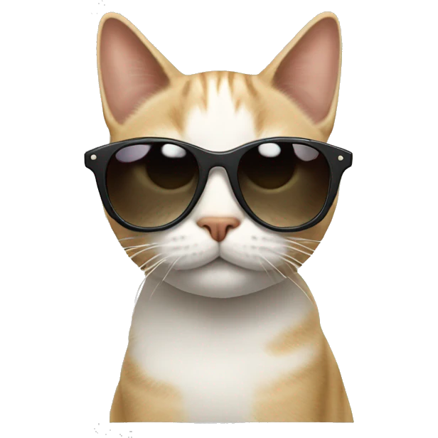 Cat with sunglasses emoji