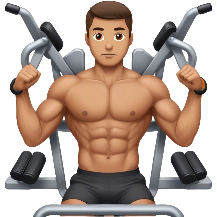 guy chest-fly-machine emoji