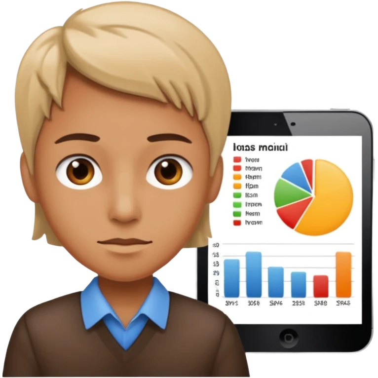 person reading data and graphs emoji