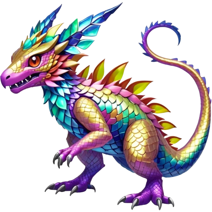 Colorful Exotic Pokémon-Digimon-Monster-Beast-Fakémon-hybrid-creature (full body) emoji