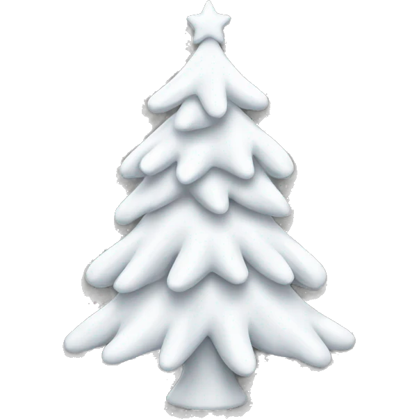 White Christmas tree emoji