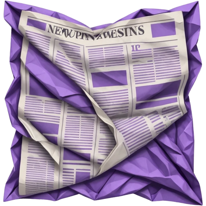 newspaper white and purple emoji