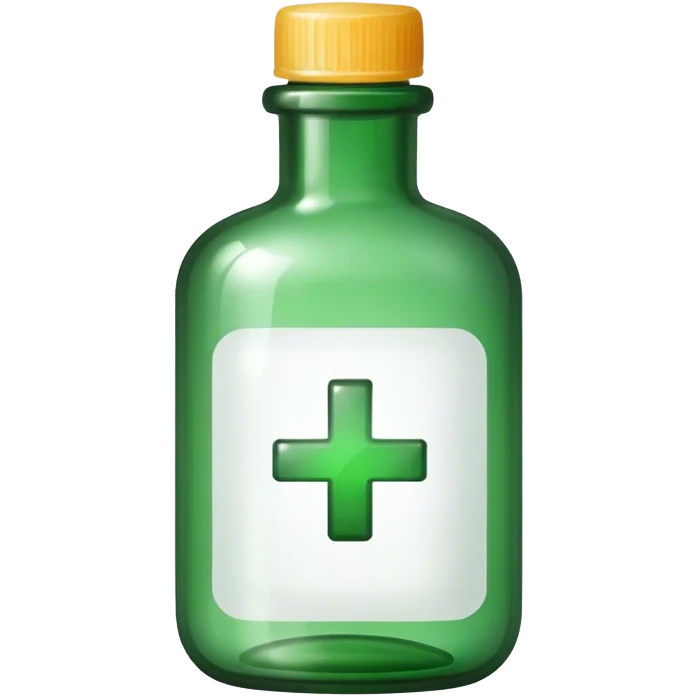 a green medicina bottle emoji
