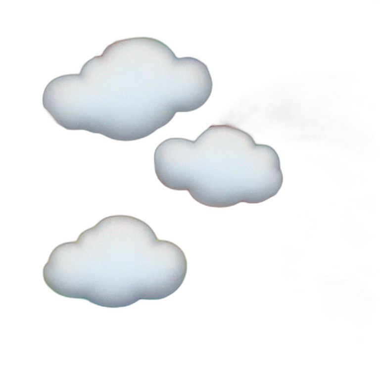 glitter rainbow and clouds emoji