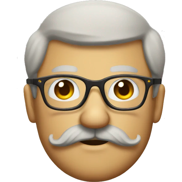 A bog with a mostache and glasses emoji