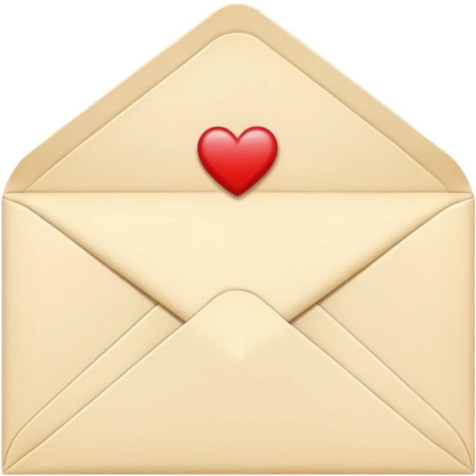 Cream-colored romantic Letter Envelope  emoji
